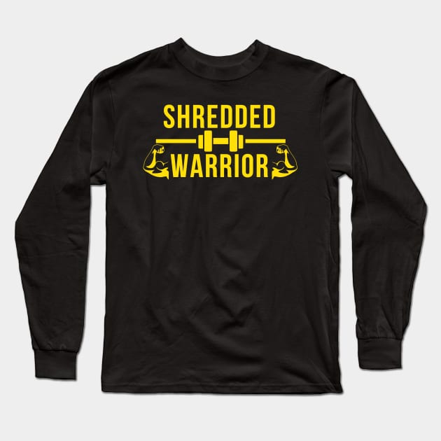 shredded warrior - yellow Long Sleeve T-Shirt by ramith-concept